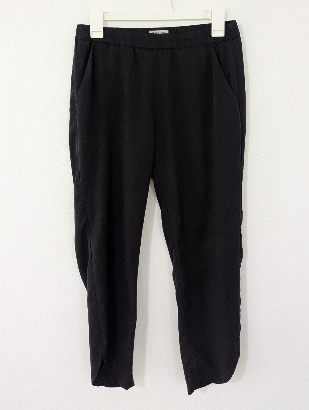 Marine Layer Allison Pants Pull On Crop Length Stretchy Black Small S